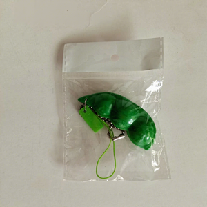 Juguete antiestrés de edamame, juguete blando de plástico con forma de vaina de guisante, llavero portátil para aliviar el estrés, juguete de descompresión. - Product Image 4