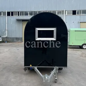 Chariot alimentaire électrique mini noir de 2,2 m, remorque alimentaire mobile ronde personnalisée pour la rue avec COC - Product Image 4