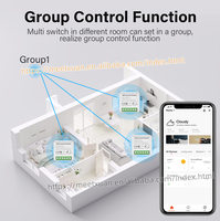 Interrupteur intelligent MINI Zigbee/Wifi 1/2/3/4CH, contrôle bidirectionnel, interrupteur d'éclairage sans fil, automatisation de la maison intelligente via Alexa Google SmartLife
