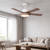 Ventilateur de plafond silencieux ProBreeze 48 pouces, 5 pales, 6 vitesses, lumière LED à intensité variable, télécommande, design moderne, chambre à coucher, garantie 5 ans