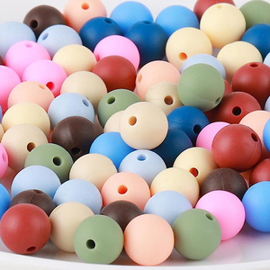 Cuentas Sueltas Redondas para Mordedores, 100% Libres de BPA, Silicona de Grado Alimenticio para Bebés - Product Image 2