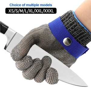 Gants de boucher anti-coupure en acier inoxydable 316L, personnalisables, résistance au coupure niveau 5, vente en gros, directement de l'usine - Product Image 2