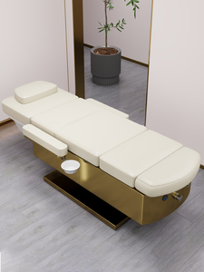 Lit de massage électrique multifonctionnel de luxe à 3 moteurs pour soins des cils, du visage et des pieds, idéal pour les spas et la thérapie crânienne - Product Image 3