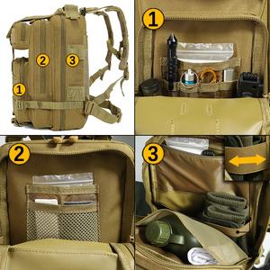 <span class=keywords><strong>Mochila</strong></span> Táctica de Asalto de 3 Días, Impermeable, con Sistema MOLLE, para Senderismo/Campamento, de Nailon 600D, Camuflaje - Product Image 6