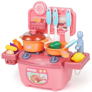 Китайская Игрушка 2022, новый дизайн, набор кухонных игрушек для приготовления пищи, Детская миниатюрная кухня, пластиковые игрушки для ролевых игр