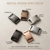 Boucle à dégagement rapide en alliage d'aluminium léger, logo personnalisé, boucle à dégagement latéral en métal pour accessoires pour animaux de compagnie et bagages