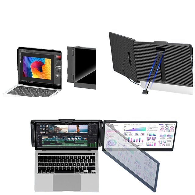 Laptop Screen Extender Monitor 14" Portable IPS 1080P 60Hz 16:9 Type-C/USB-A Built-in Speaker Windows Mac Business