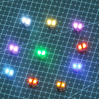 Lumière magnétique à double LED ultra-mini 7 mm, alimentée par piles AG1, pour jouets en acrylique, artisanat, bricolage, décoration créative