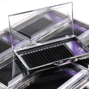 Bandejas de Pestañas de Volumen Individual de Terciopelo Oscuro y Esponjoso, las Mejores Extensiones de Pestañas de Cachemira - Product Image 1