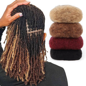 热卖印度人头马头发双拉编织接发柔软人发非洲扭结散装8英寸黑色女性 - Product Image 1