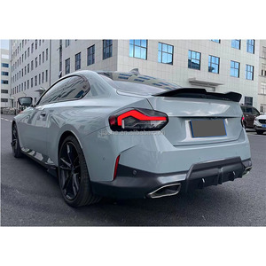 Diffusore per paraurti posteriore in ABS con punte e staffe di scarico per <span class=keywords><strong>BMW</strong></span> <span class=keywords><strong>serie</strong></span> <span class=keywords><strong>2</strong></span> G42 M Sport Coupe <span class=keywords><strong>2021</strong></span> + nero lucido - Product Image 6