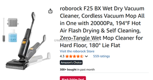 Aspirateur balai sans fil Roborock F25 BX, aspirateur et serpillière tout-en-un avec 20000Pa, <span class=keywords><strong>194</strong></span> ° Sèche-linge à air chaud et auto-nettoyant - Product Image 2