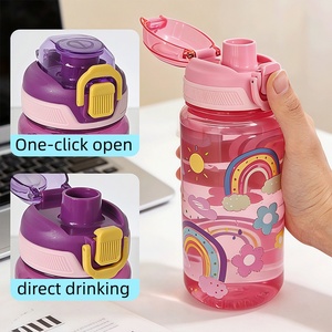 Vaso de Agua de 20oz <span class=keywords><strong>para</strong></span> Niños con Pajita, Botella de Agua Deportiva de Verano <span class=keywords><strong>para</strong></span> Niños, Linda Botella Infantil con Pajita - Product Image 5