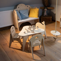 Table d'étude pour enfants, ensemble de table et chaise, au design unique, montessori pour enfants, fabrication de bijoux