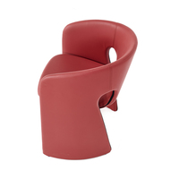 Chaise de salle à manger moderne en cuir PU ajouré, chaise d'appoint à accoudoirs courbes pour restaurant, café, villa, décoration intérieure