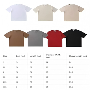 Custom Logo High Quality 260 GSM Heavy Weight 100% Cotton <b>Tshirt</b> Drop Shoulder Oversized Cropped Boxy T Shirts for Men - Product Image 2