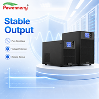 UPS Online 3kVA Gelombang Sinus Murni Bebas Perawatan Baterai Fase Tunggal Input 110 hingga 300Vac untuk Penggunaan Cadangan Daya Peralatan Kantor