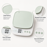 Balance de cuisine numérique haute précision 10 kg 0,5 g avec plateau amovible, mini balance électronique pour aliments, pâtisserie, cuisine, OEM ODM