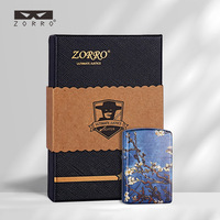 ZORRO/Zorro ZT-111 Ветрозащитная керосиновая зажигалка из латуни «Цветение миндаля» в стиле Ван Гога, премиум-класса, хит продаж TikTok/Kwai