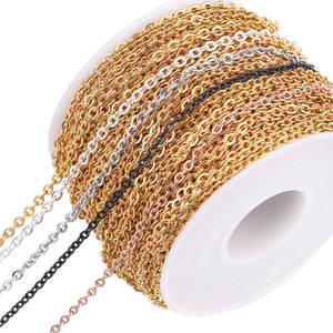 Wholesale Stainless Steel Waterproof Gold Filled <strong>Chain</strong> Roll Extension O <strong>Cross</strong> <strong>Chain</strong> for Jewelry Making - Product Image 3