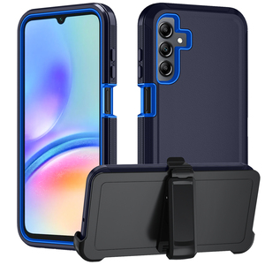 Pour <span class=keywords><strong>Samsung</strong></span> A05s A 15 A25, étui de téléphone lourd 3-en-1 antichoc défenseur pince arrière étui de protection complet - Product Image 6