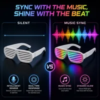Lunettes LED activées par le son pour fêtes, carnavals, soirées dansantes, boîtes de nuit, bars, pubs et KTV – Idéales pour la plupart des événements et occasions