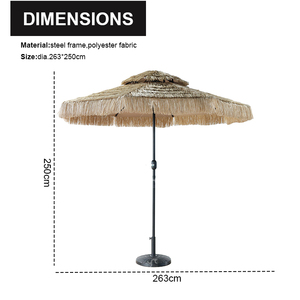 Vườn ô 2.5 mét hai lớp tổng hợp mái tranh ngoài trời với tranh Cỏ bãi biển Tranh ô - Product Image 4