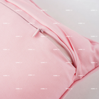 Coussin en coton rose OEKO-TEX pour broderie au point de croix, 9x15 pouces, auto-finissant avec insert en tissu interchangeable et fermeture éclair