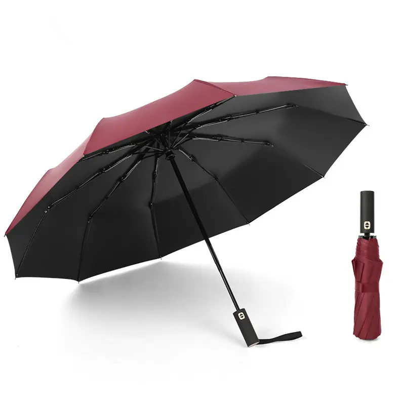 Automatic Strong Windproof 2020 3 Folding Sun Rain Christmas gift promotion Automatic Umbrella