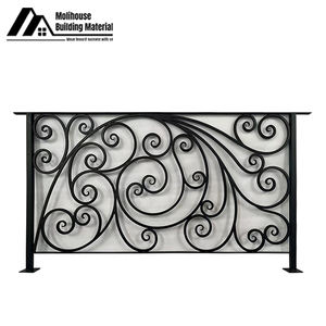 Foshan fabrika rustik ferforje Metal balkon korkuluğu açık kapalı güvenlik korkuluklar merdiven döşeme için korkuluklar - Product Image 6