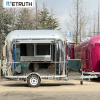 Chariots à hamburgers Wetruth, chariot alimentaire à vendre, camion de restauration pour usage commercial, chariot mobile personnalisé pour bar à bière, remorque alimentaire pour café