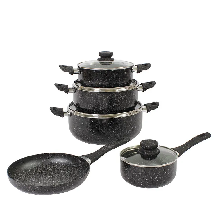 Factory direct sale price discount new design kitchen utensils cooking pot aluminum cookware set