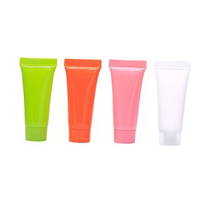 Wholesale 10ml/15ml/20ml Pink Red Transparent <b>Squeeze</b> Tube Lipstick Tubes Clear Round <b>Bottle</b> Custom Logo Screen Printing - Product Image 1