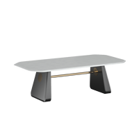 Table à manger en ciment à finition lisse et résistante aux taches, emballage sécurisé testé, design moderne, 4 places, mobilier de maison, faible MOQ, B2B