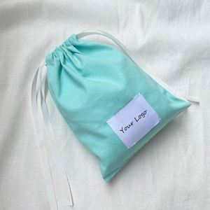 Bolsa de Muselina con Cordón de Algodón GOTS Biodegradable, Personalizada con Logotipo e Impresión a Color, para Joyería, Anillos y Aretes - Product Image 4