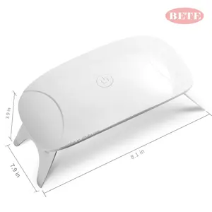 ABS lampu LED kuku portabel lipat, lampu kuku LED Mini UV 15W dengan kotak LOGO kustom solusi OEM