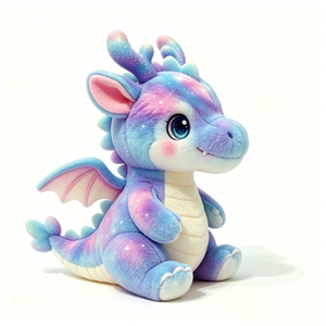 Peluche de dragon galaxie personnalisée, peluche de dragon pastel, peluche de dragon arc-en-ciel, adorable peluche de dragon - Product Image 2