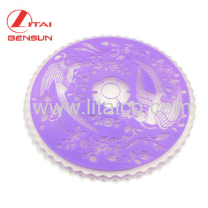Wholesale Custom Sublimation Cute Design Round Rubber PVC Cup Table Mat Pad Coaster for Drinks