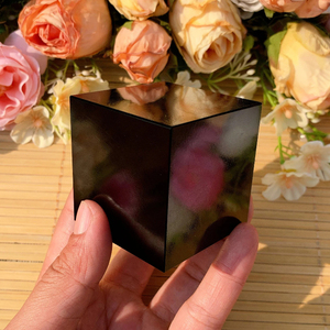 Venta al por Mayor de Cubos de Obsidiana Tallados de Estilo Bohemio Natural, de Alta Calidad, Tendencia de Moda, 3-4 cm, Negros, para Decoración del Hogar y Regalos - Product Image 3