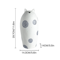 Lampe de table en céramique au design simple, électrique, LED, chaleureuse, mignonne, en forme de chat, petite, ajourée, avec base d'ampoule E14, décoration d'intérieur