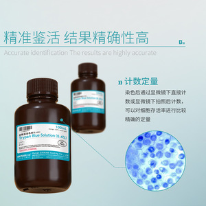 น้ำยาสีไทแพรนบลู BKMAMLAB ความเข้มข้น 0.4% ปริมาณ 100 มล. สำหรับตรวจสอบความมีชีวิตของเซลล์ - Product Image 3