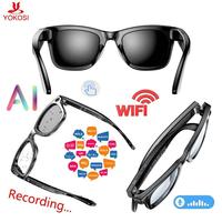 YOKOSI E02 OEM/ODM para Gafas Inteligentes, 8 Millones de Píxeles, Traducción Simultánea, Función IA, Resistente al Agua IPX-6, Control Táctil