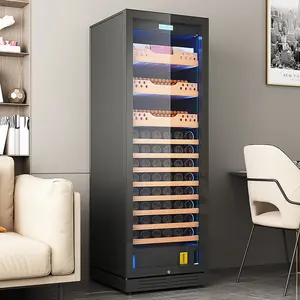 430L temperatura costante e umidità humidor Cabinet Humidor sigaro refrigeratore casa frigorifero legno sigaro frigo vino