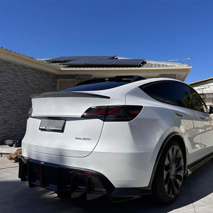 Vente en gros de jupes latérales avant en fibre de carbone sèche style AD Kit de carrosserie pour Tesla Model Y Diffuseur arrière Spoiler de toit Couvertures de rétroviseurs - Product Image 6