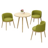 Achetez un ensemble de table à manger en bois moderne et simple pour petite maison, table basse avec pieds en bois, mesas e cadeiras, tables et chaises
