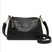 Nouveau sac à bandoulière en cuir PU classique de couleur unie, sac de luxe pour femmes, fermeture à glissière, doux, à porter en bandoulière