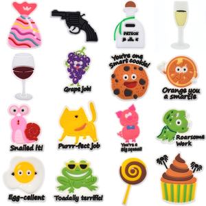 2024 zapatos de moda encanto suave PVC zapatos decoración personalizado al por mayor comida estilo goma ZAPATOS BARATOS accesorios encanto - Product Image 4