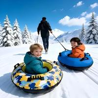Bouée de neige gonflable en caoutchouc pour adultes et enfants, pour le ski sur neige et la glisse sur neige en hiver, idéale pour les parcs, stations de ski et aires de jeux.