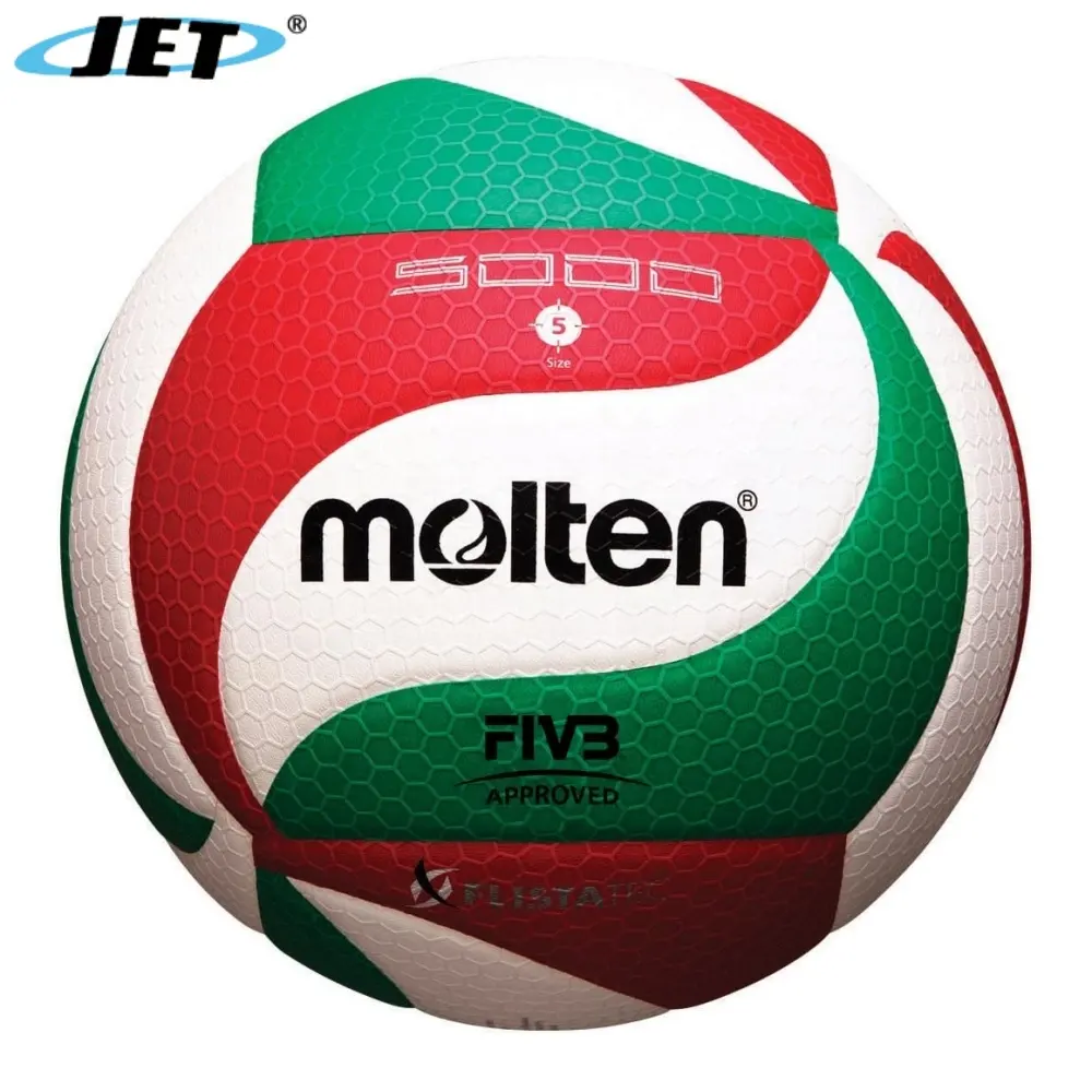 Ballon de volley-ball Molten 5000 approuvé par le FIVB Ballon de volley-ball souple Voleibol pour les jeux de parc de plage intérieurs et extérieurs (taille officielle 5)