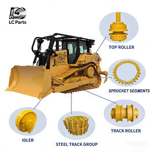 Grupo de Cadena de Orugas para Bulldozer Caterpillar D5 D6 D6D D6G <span class=keywords><strong>D6H</strong></span> D6N, Segmento de Rodillo Guía, Piñón, Rodillo Superior, Rodillo Inferior - Product Image 1